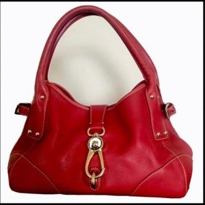 Vintage Red Dooney and Burke Logo Lock Purse